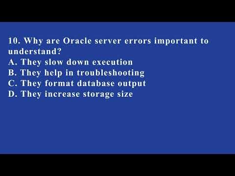 Understanding Predefined Server Errors | Q4 Oracle L12 P3 | SMILE ROAD