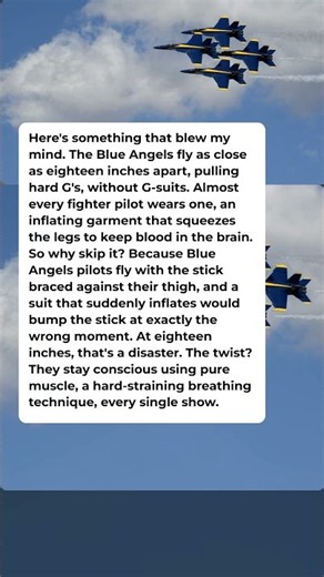 The Blue Angels Don't Wear G-Suits