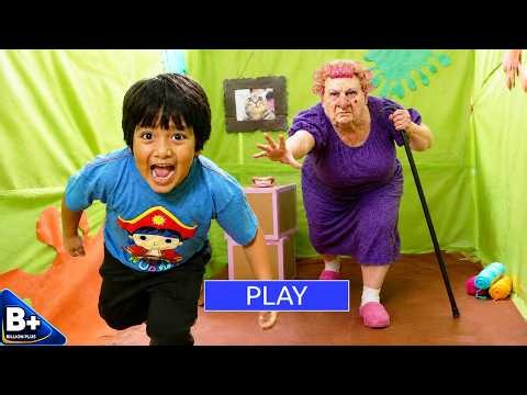 Ryan's World Plays Hide and Seek In REAL LIFE - ESCAPE GRUMPY GRAN Roblox Update All Morphs Gameplay