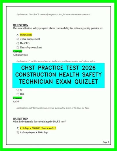CHST Practice Test 2026 | Construction Safety Technician Exam Quizlet Review Full Prep Guide Video