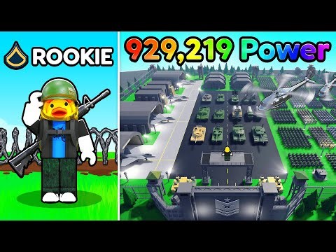 I Built MAX LEVEL Military Base to RULE THE WORLD in Roblox!