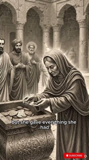 What Jesus Said About Her Offering 🙏 #jesus #faith #motivation #shorts