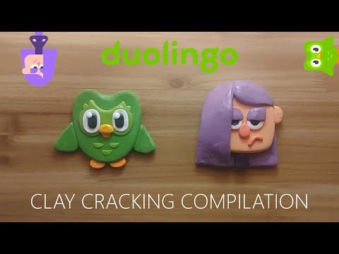 Duolingo Duo lily clay cracking compilation 듀오링고 듀오 릴리 점토 부수기 위주로 편집