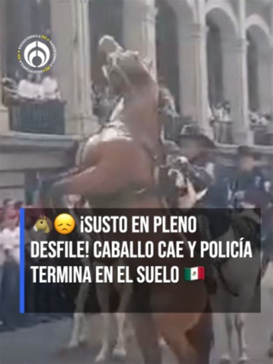 🐴😞 ¡Susto en pleno desfile! Un caballo cayó mientras participaba en el Desfile Cívico-Militar en Morelos, provocando que el policía que lo montaba también terminara en el suelo. 🚑 De inmediato, el agente recibió primeros auxilios tras la caída. #RFmx #EspecialesRF #FiestasPatrias #16DeSeptiembre #Tiktokmehizover #Tiktokinforma