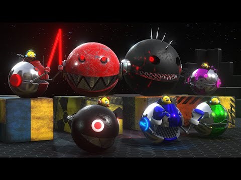 ROBOT PACMAN VS ROBOT MONSTER PACMAN VS CARTOON CAT PAC