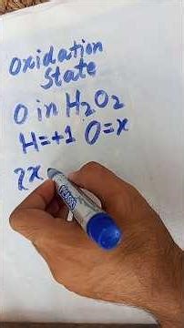 What is the oxidation state of O in Hydrogen peroxide H2O2? #chemistry