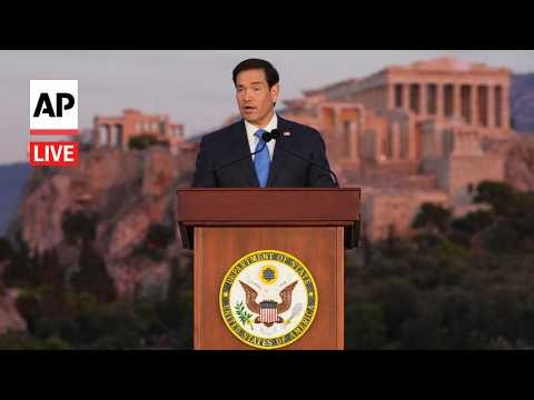 LIVE: Marco Rubio delivers a speech at the Acropolis in Greece