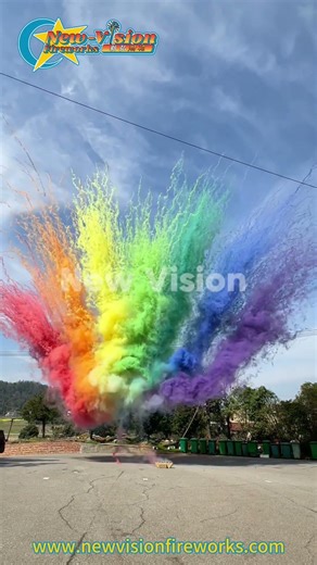Single row color Smoke #mines red&orange&yellow&grass green &green&blue& purple smoke #pyro