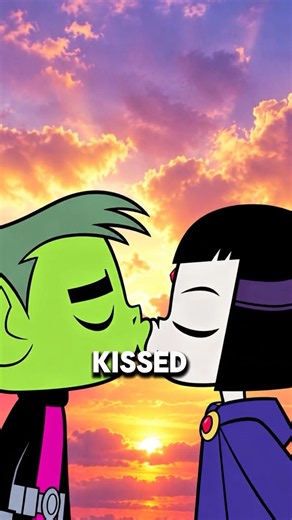 Reven kissed beast boy 🥰😱#beastboy#reven