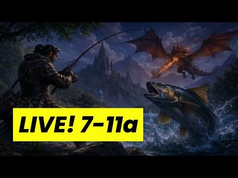 Ashes of Creation Live Gameplay | Leveling, Fishing & Crafting Progress