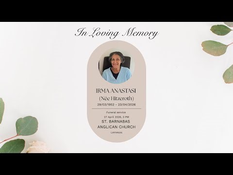Funeral service of Irma Anastasi