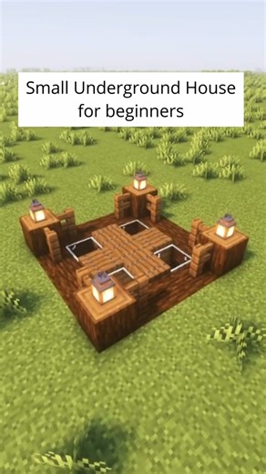 Minecraft Small Underground House for beginners #minecraft
