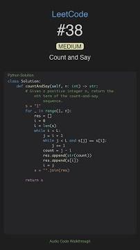 LeetCode #38: Count and Say (Medium) - Code Walkthrough