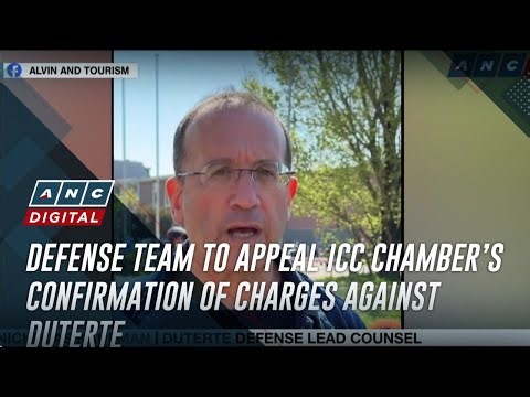 Defense team to appeal ICC chamber’s confirmation of charges against Duterte | ANC