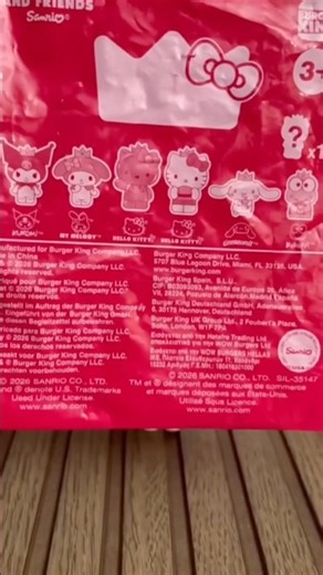 🍔Burger King Hello Kitty & Friends Kids Meal😋