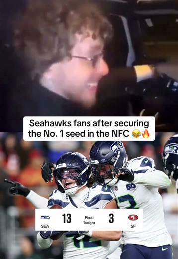 SEAHAWKS CLINCH THE FIRST ROUND BYE IN NFC 😤🙌 @DRUSKI #football #nfl #seahawks #nflplayoffs #49ers