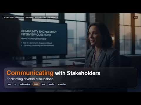 Project Management Lead, Community Engagement Interview Questions