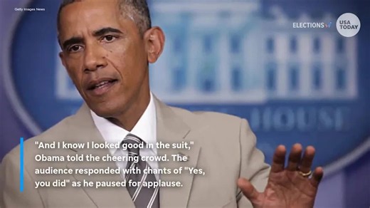Barack Obama defends tan suit at campaign rally — 'I know I looked good'