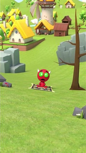 Geometry dash Hard Demon flies on a Magic Carpet