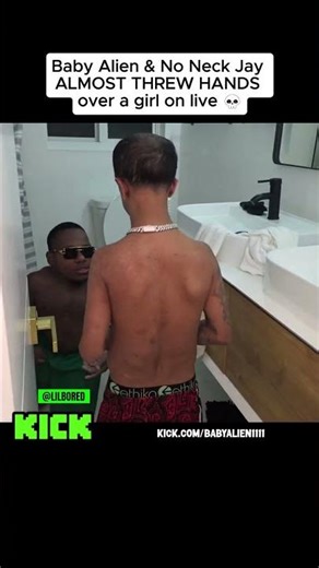 Baby Alien ALMOST THREW HANDS with No Neck Jay over a girl on live 💀
