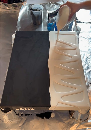 Fluid Acrylic Painting: My First Try vs. Second Attempt on a 18x24 Canvas