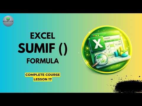 SUMIF Formula in MS Excel - Lesson 17 - Excel Full Course in Hindi