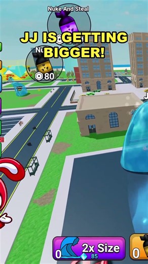 JJ Became a GIANT WATER BLOB! 🌊 #shorts #jjandmikey #roblox