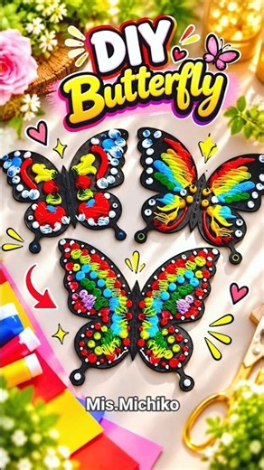 Diy Paper Butterfly 🦋 craft #diy #papercraft #origami #ytshorts #trending #shortsfeed #heenacraft