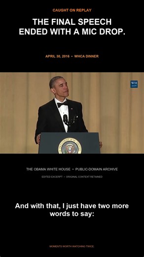 Obama’s 2016 Mic Drop: “Obama Out” #Shorts