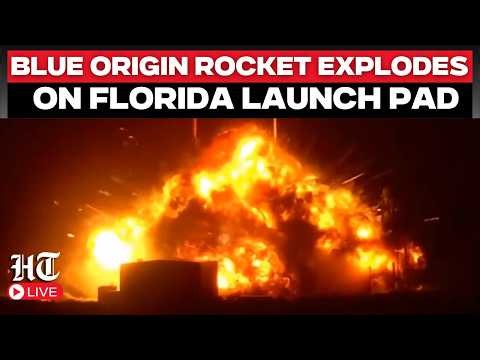 LIVE | Blue Origin Rocket Blows Up on Florida Launchpad During Test | Jeff Bezos | USA | Elon Musk