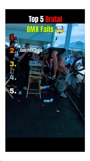TOP 5 BRUTAL CRASH BMX FAILS 🤯 #bmx #bmxfail #funnyfails #epicfails