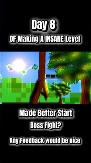 Making A INSANE Level In Geometry Dash Day 8 #geometrydash #gaming