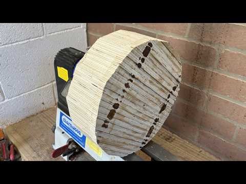 Exploding Plywood Bowl - Wood turning fail