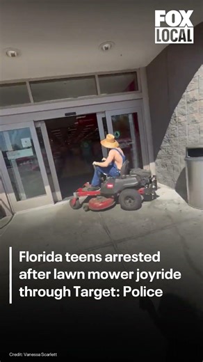Video: Florida teens drove lawn mower through Target in viral prank; both arrested, police say