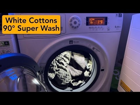 Hotpoint Ultima WMUD843 - White Cottons 90° Super Wash | Full cycle