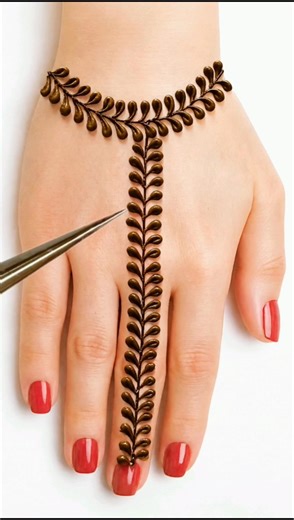 New Trick!! 😲 Latest Mehndi Design For Girls Very Simple And Unique. #shorts #mehndi #henna