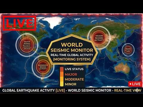 🌍 LIVE: World Earthquake Monitor — 3D Globe 24/7