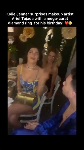 Kylie Jenner surprises makeup artist Ariel Tejada with a mega-carat diamond ring for his birthday