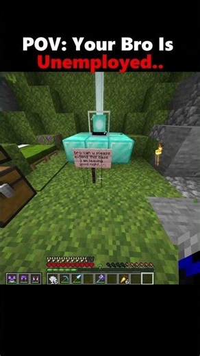 POV: Your Bro Is Unemployed Final Boss... #minecraft