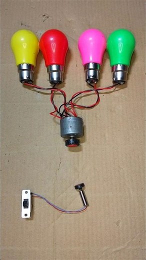 Polarity Switching With Mini Gear Box Coreless Motor and 4 Colour LED Light #dcmotor #tech #shorts