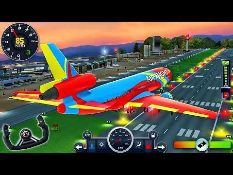 Aeroplane Flying 3D Simulator - Real Plane Boeing 747 Pilot 3D - Android GamePlay