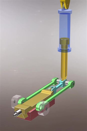 Toggle linkage #togglelinkage#mechanism#mechanicalengineering#engineering#machine#engineeringanimation