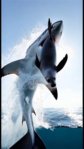 “Shark Explodes From Below! 😳🦈” ⭐#shorts