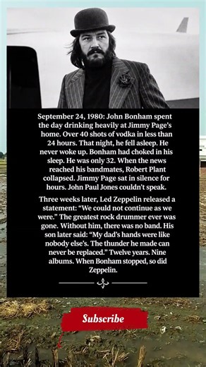 John Bonham’s Tragic Final Day: The Loss That Ended Led Zeppelin 💔