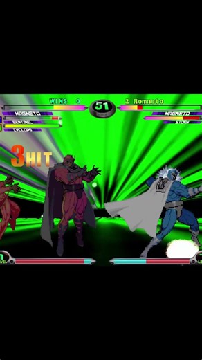 MvC2: Romneto - Magneto Dash Through Shockwave then 5 Fierce .:3.6.26:.