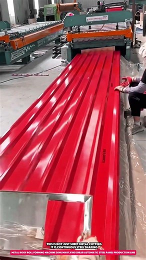Metal Roof Roll Forming Machine 20m/min Flying Shear Automatic Steel Panel Production Line