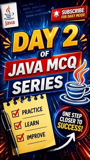 Java MCQ Challenge Day 2 🚀 | Don’t Forget to Subscribe! #java #mcq #coding