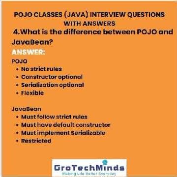 Top 10 POJO Class Interview Questions and Answers | Java Interview Preparation