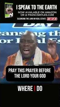 Pray this Prayer Before the Lord your God