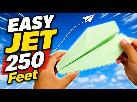 OVER 250 Feet! EASY JET - How To Make An Easy Paper Airplane Jet And Fly Far